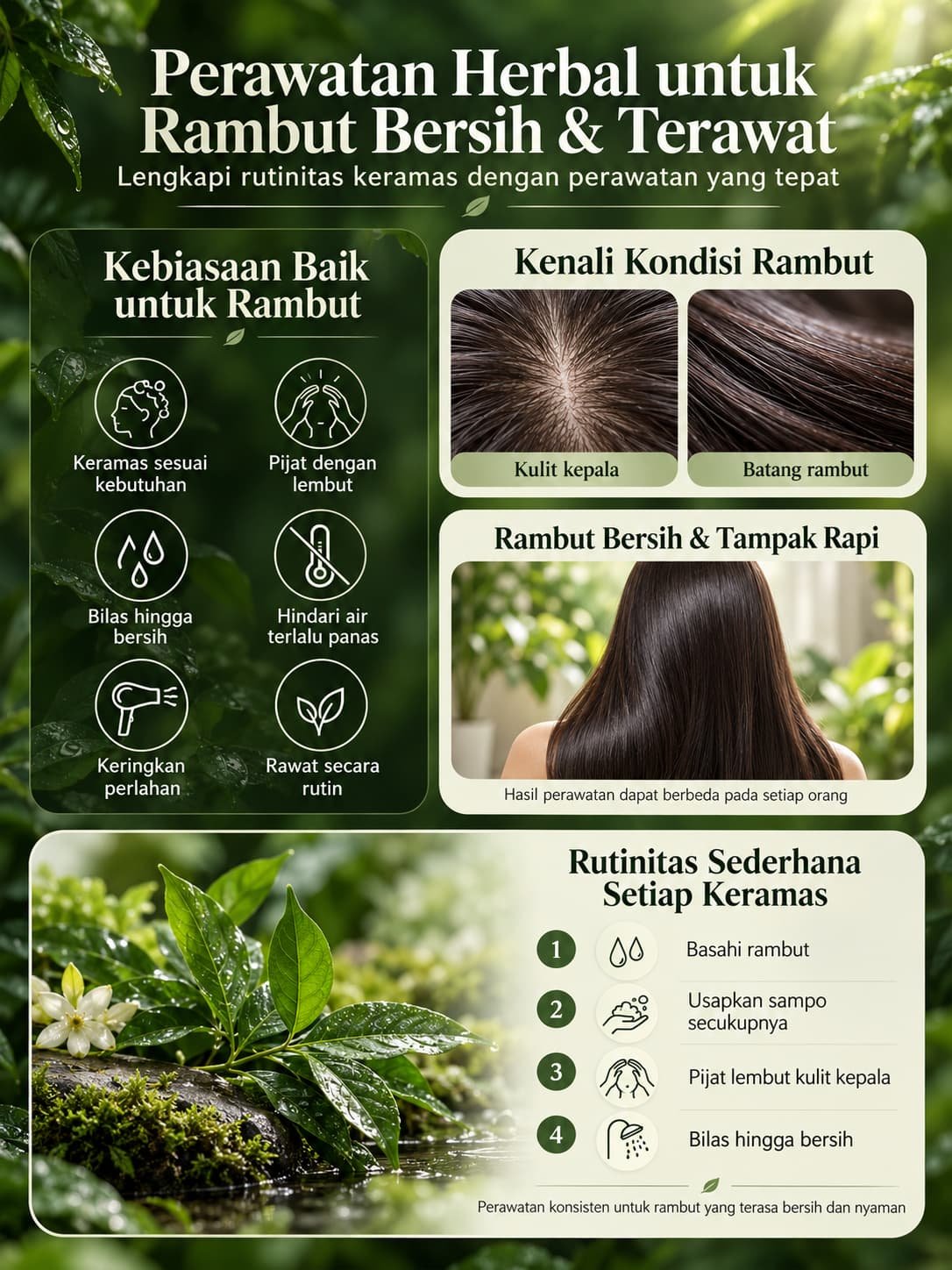 Panduan perawatan rambut herbal