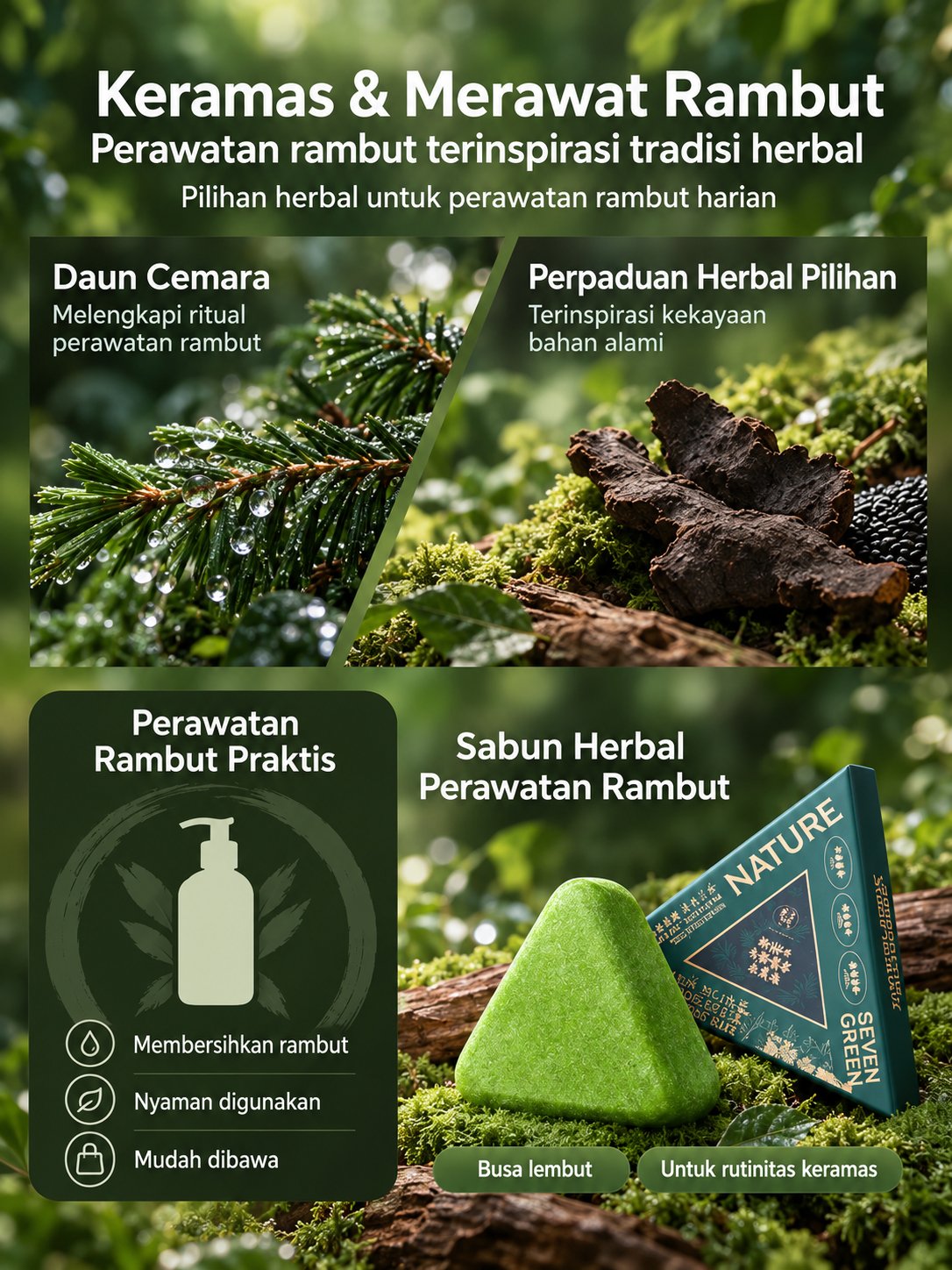Produk herbal shampoo bar